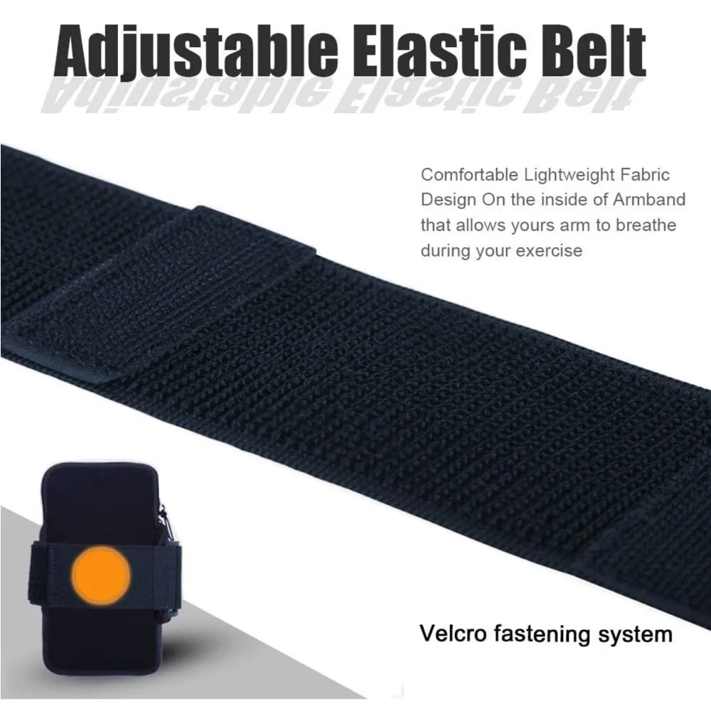 Black Cell Phone Arm Pouch
